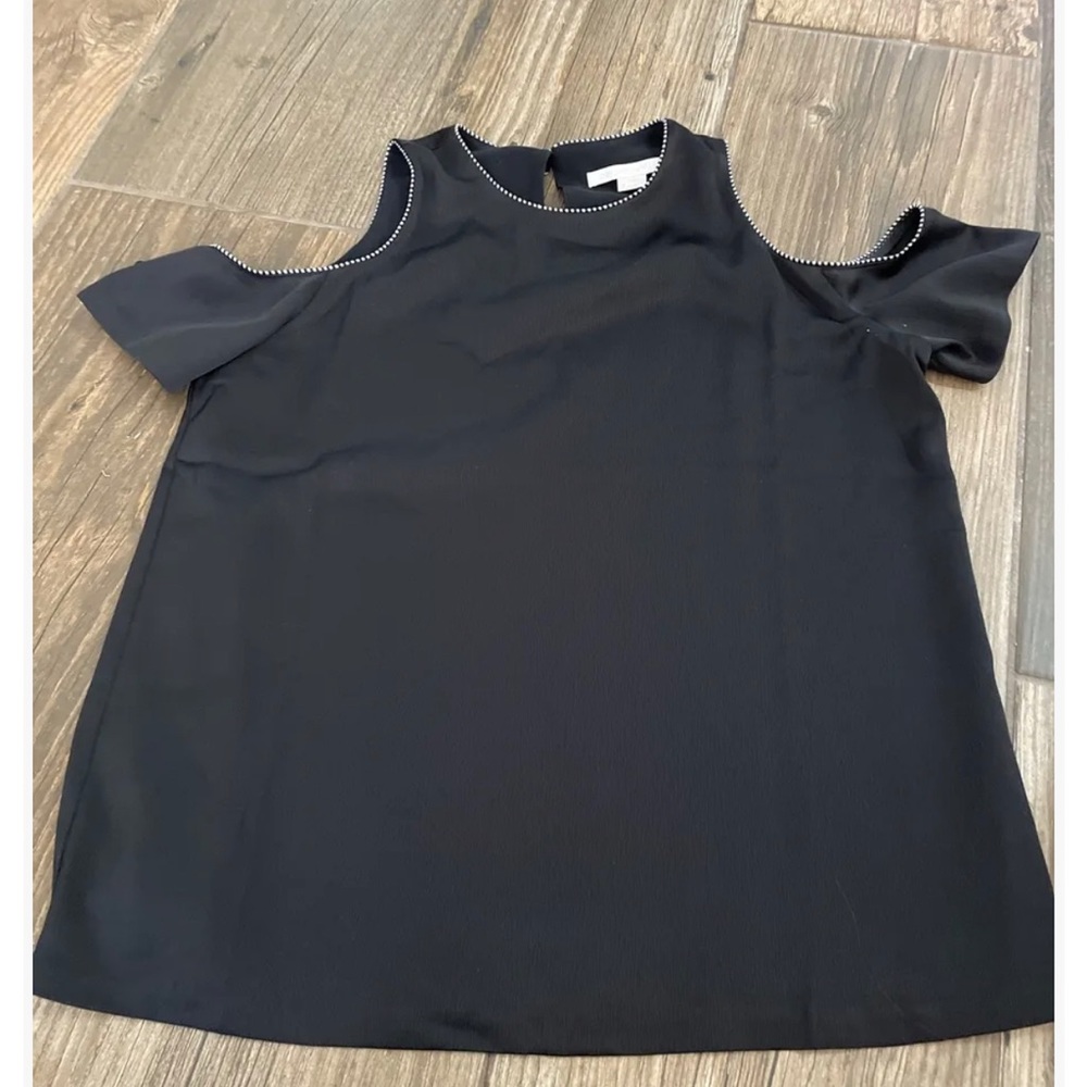 Cooper and Ella open shoulder silk top size small